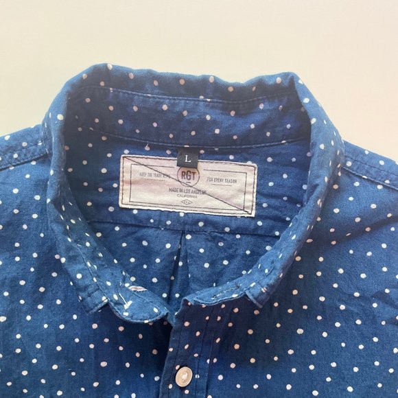 Rogue Territory Polka Dot Button-Down Size L